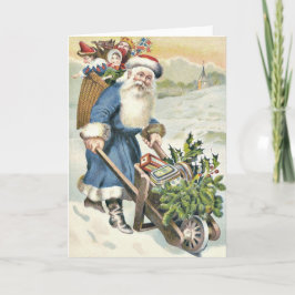 Tomte Trillebår Ständigt Gröna Leksaker Godis Helgkort