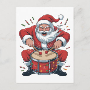 Tomte trummar jul trummis jul inbjudan vykort