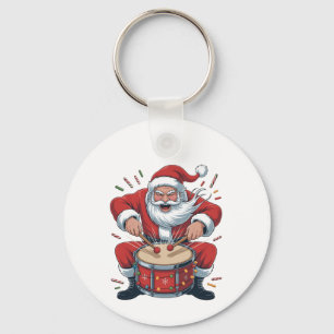 Tomte trummar jul trummis jul nyckelring