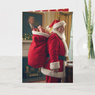 Tomte Trump i Ovala rummet Kort