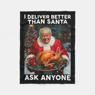 Tomte Trump Turk Jul Rolig Firande Fleecefilt