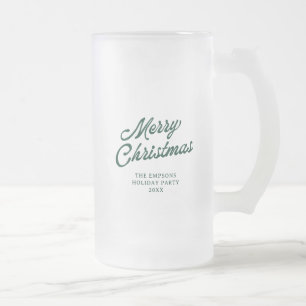 Tomte “Upp och drick” Roligt present till julfest Frostat Ölglas