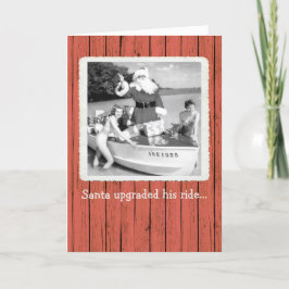 Tomte Uppgraderade sin Tur Julkort Tack Kort