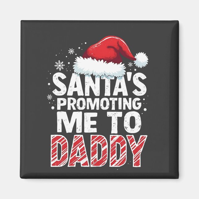 Tomte utnämner mig till julpappa  magnet (Framsidan)