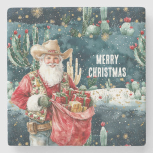 Tomte västern cowboy jul stenunderlägg