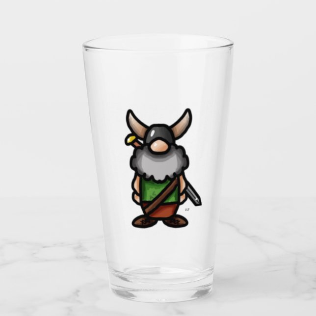 Tomte Viking Olf Glass Glaskopp (Framsida)