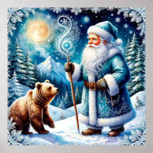 Tomte Vinter Vägg Dekoration För Högtid Hem Poster