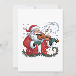 Tomte Violinspelare Violinist Julmusik Xmas Inbjudningar