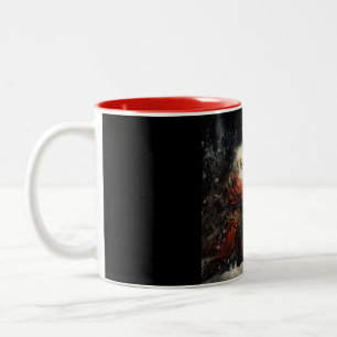 Tomte VS Krampus Två-Tonad Mugg
