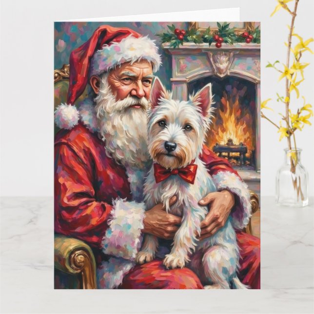 Tomte West Highland White Terrier Jul Kort (Gul blomma)