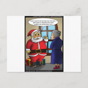 Tomte & Wiki Leaks Roliga presenter T-shirts & kor Helg Vykort