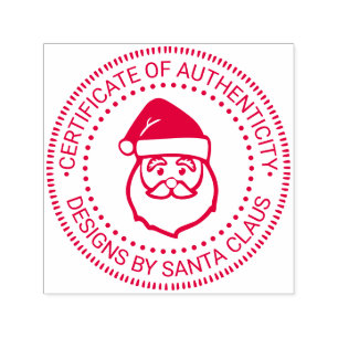 Tomte Xmas ”Äkthetsbevis” #3 Självfärgande Stämpel