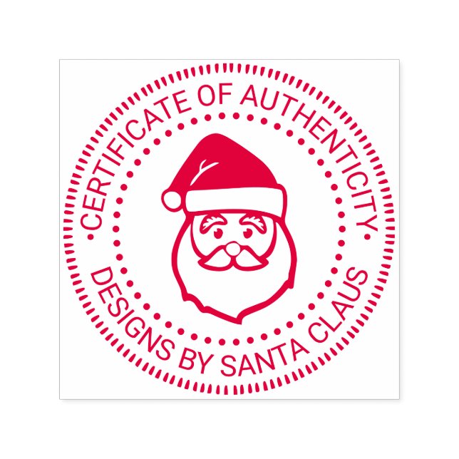 Tomte Xmas ”Äkthetsbevis” #3 Självfärgande Stämpel (Design)