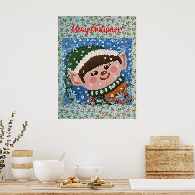 Tomteaffisch Poster (Kök)