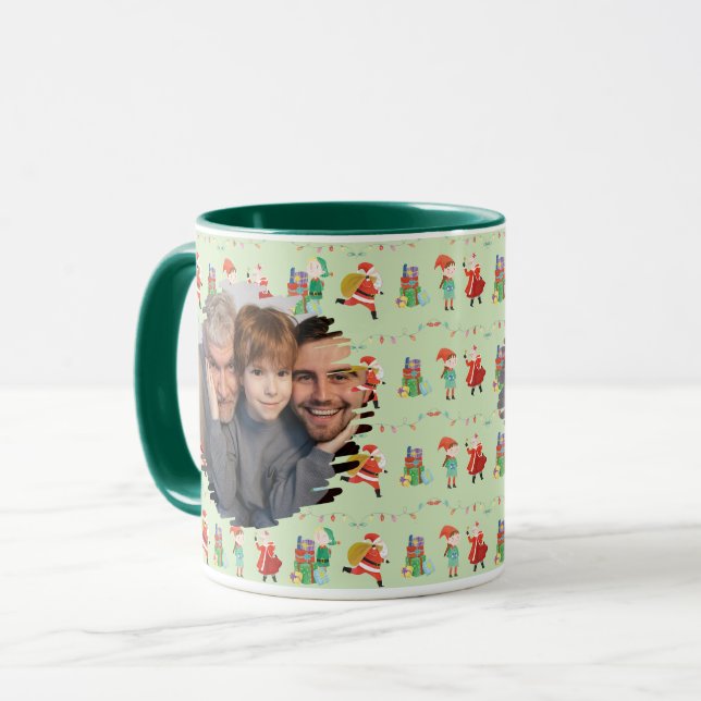 Tomteälv julfoto mugg - Julpresentidé (Framsida vänster)