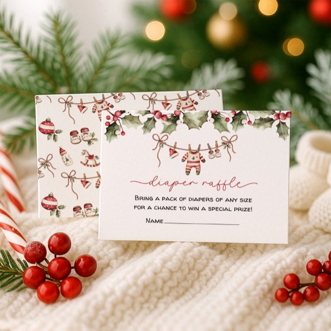 Tomtebaby Blöja Lotteri Jul Bebis Kalas Tilläggskort (Skapare uppladdad)