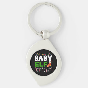 Tomtebaby jul firande design-84608 swirl silverfärgad nyckelring