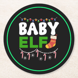 Tomtebaby jul firande design-84608 underlägg papper rund