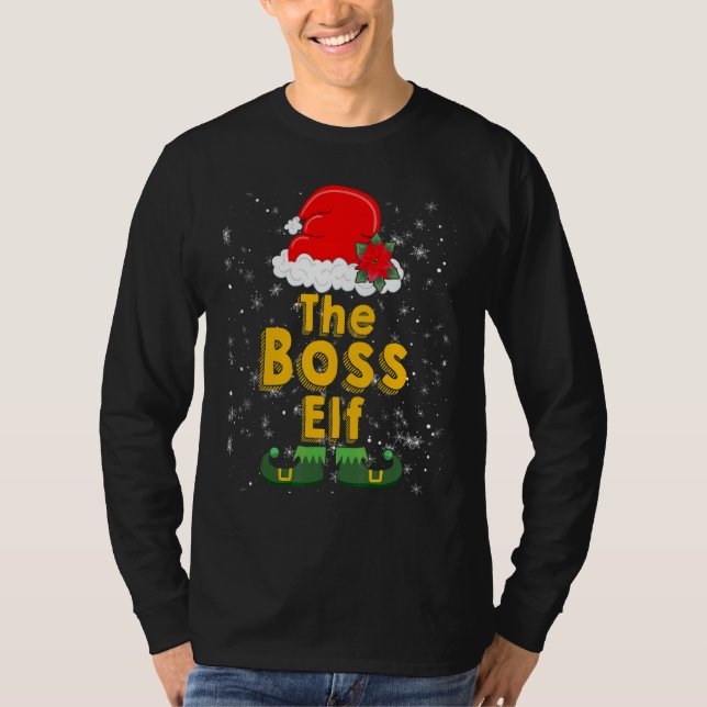 Tomtebelysning Matchande Familj Julfest Pyjamas T Shirt (Framsida)