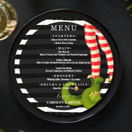 Tomteben svarta och vita ränder meny