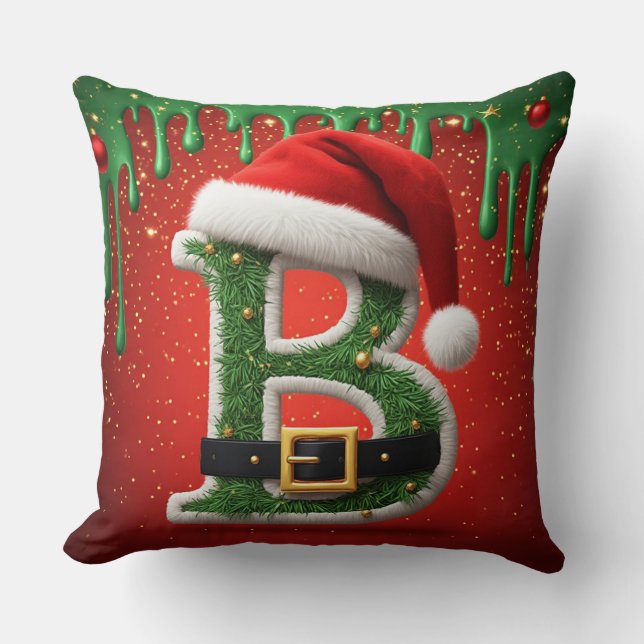 Tomtebrev B med julstilig charm 🎅 Kudde (Framsida)
