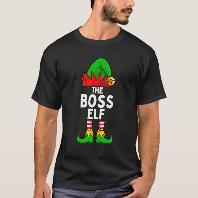 Tomtechef Matchande Familj Jul T Shirt (Framsida)