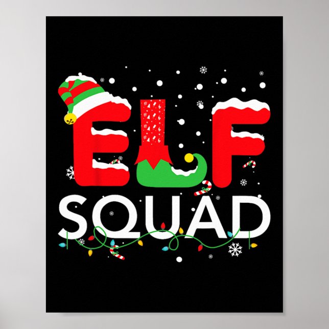 Tomtefamilj julmatchande pyjamas Xmas Tomtegrupp Poster (Framsidan)