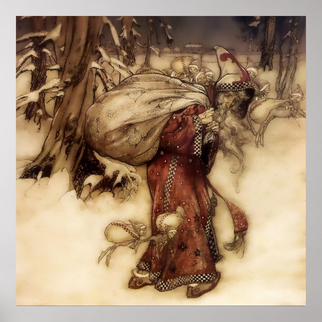 “Tomtefar” av Arthur Rackham Poster (Framsidan)