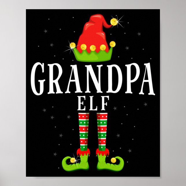 Tomtefar jul matchande xmas pyjamas poster (Framsidan)