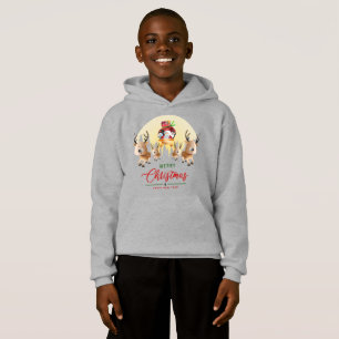 Tomtefar kommer Barn Pullover Hoodie T Shirt
