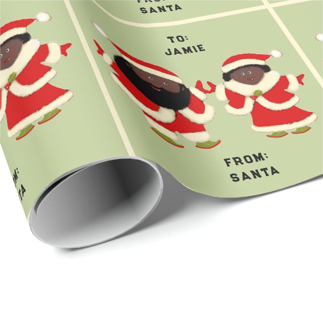 Tomtefar och hans fru presentpapper (Rullad Hörn)