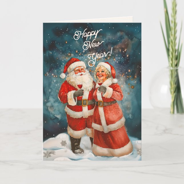 Tomtefar och Tomtemor Gott Nytt År Julkort Helgkort (Framsida)