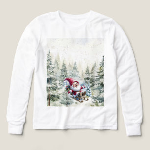 Tomtefar snidder genom skogen LS T-Shirt