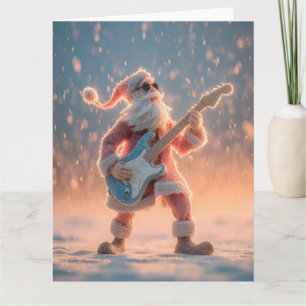 Tomtefigur som spelar elgitarr kort