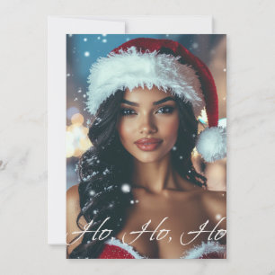 Tomteflicka - Ho Ho Ho - Jul Julkort