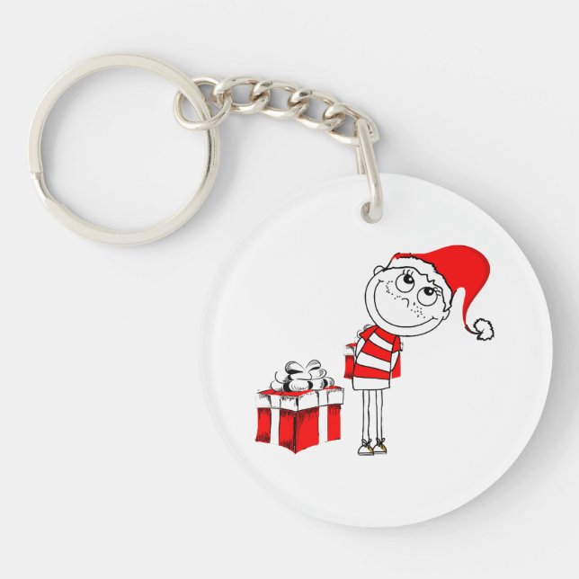 Tomtehattpojke gömmer julpresent  (Framsidan)