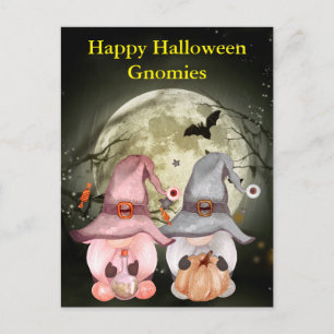 Tomtehäxor Fullmåne Gott Halloween Vykort