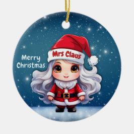 Tomtehustru Santa Hatt🤶 🎄 Julgransprydnad Keramik