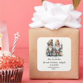 Tomtekalas Spara datum Fyrkantigt Klistermärke