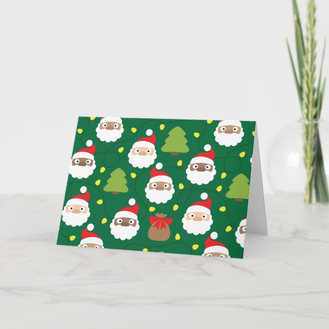 Tomtekläder Mönster Kort (Framsida)