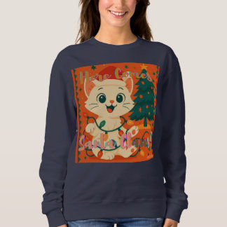 Tomteklor på gång! Rolig tomte-katt T Shirt