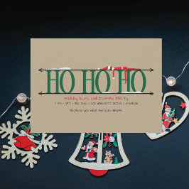 Tomteknas julfest Ho Ho Ho Inbjudningar