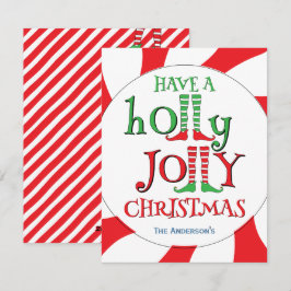 Tomtelägg God Jul Godis överbelastning Julkort