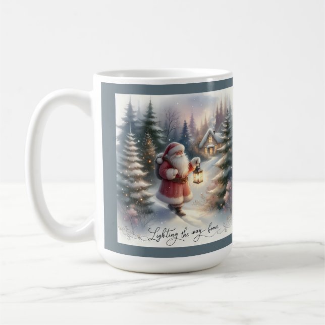 Tomtelyktans vinterstugescen kaffemugg (Vänster)
