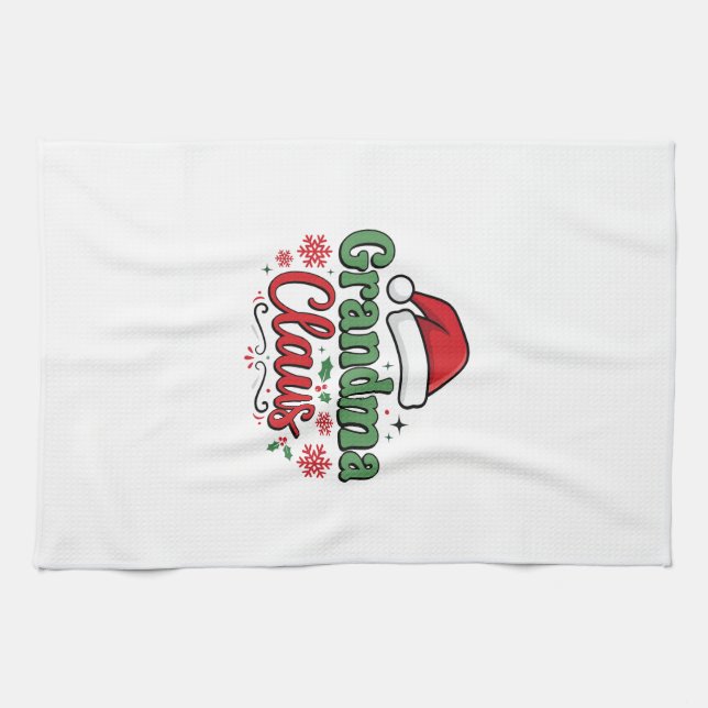 Tomtemorrs jul Santa hatt Kökshandduk (Horisontell)