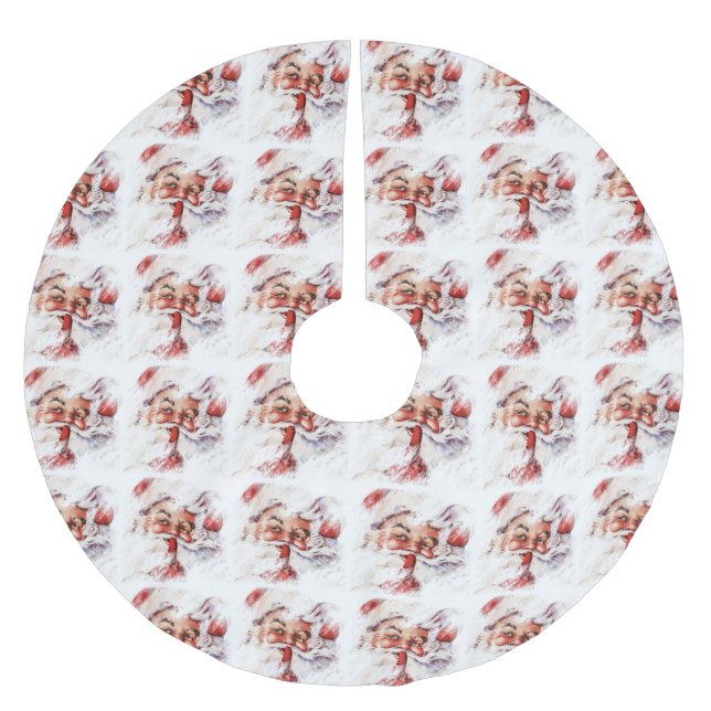 Tomten 025 julgransmatta borstad polyester (Framsidan)