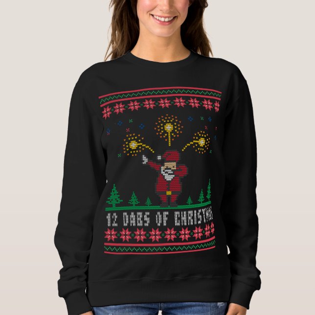 Tomten 12 Dabs av Jul Ugly Julafton Sweater Tee (Framsida)