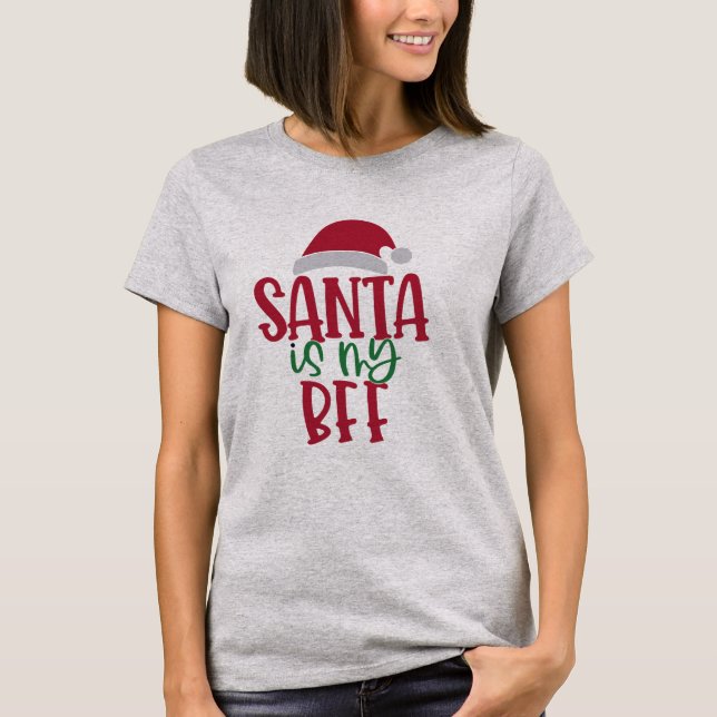 Tomten är min BFF-nyans julGIFT för Besties T Shirt (Framsida)