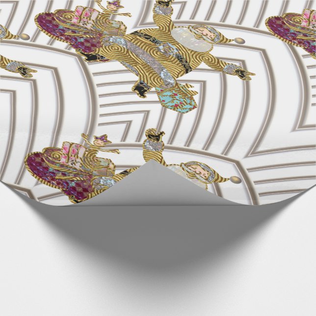 Tomten är på julafton presentpapper (Hörn)