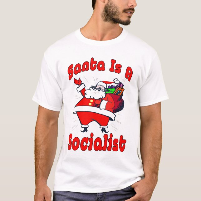 Tomten är socialistisk t-shirt (Framsida)
